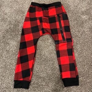 Posh kiddos Buffalo plaid  joggers